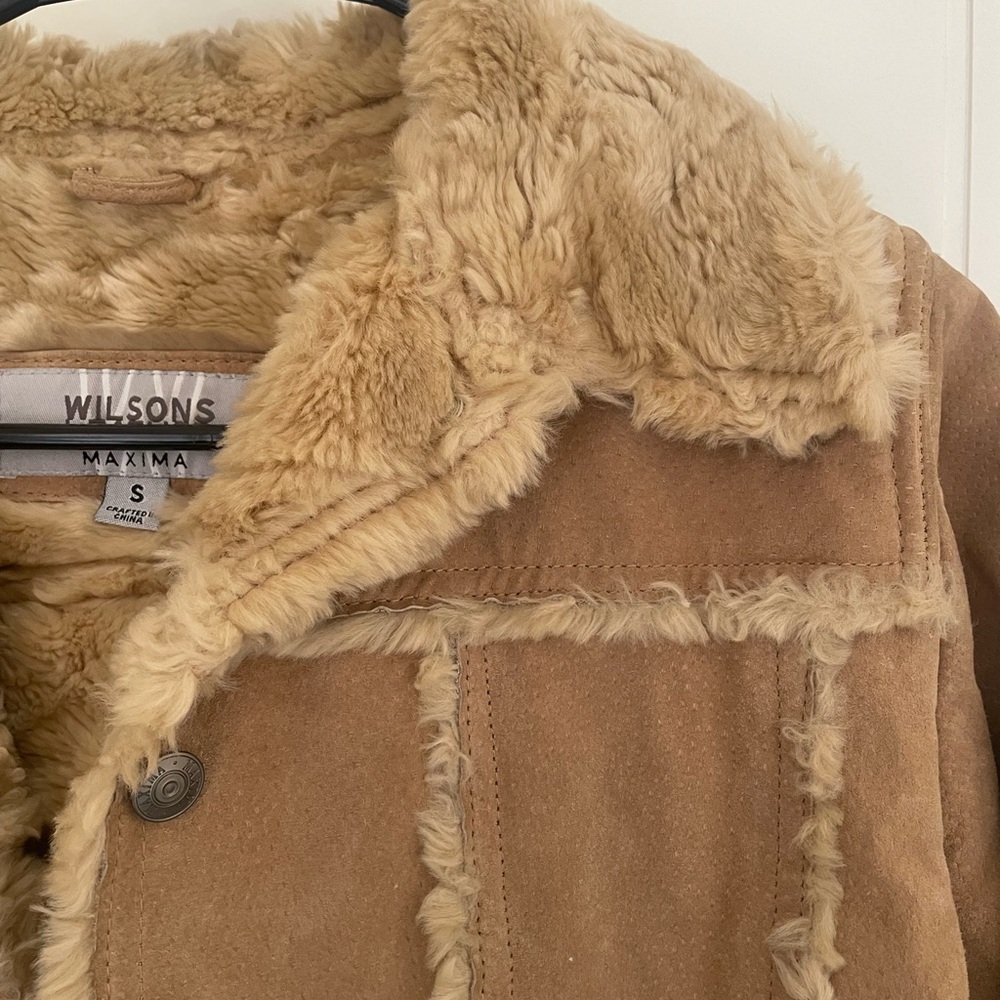 Tan Shearling Jacket - image 8